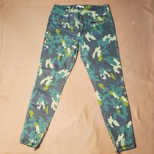 ❤️ Cabi Camo army pants brown & green skinny zipper  size 6
